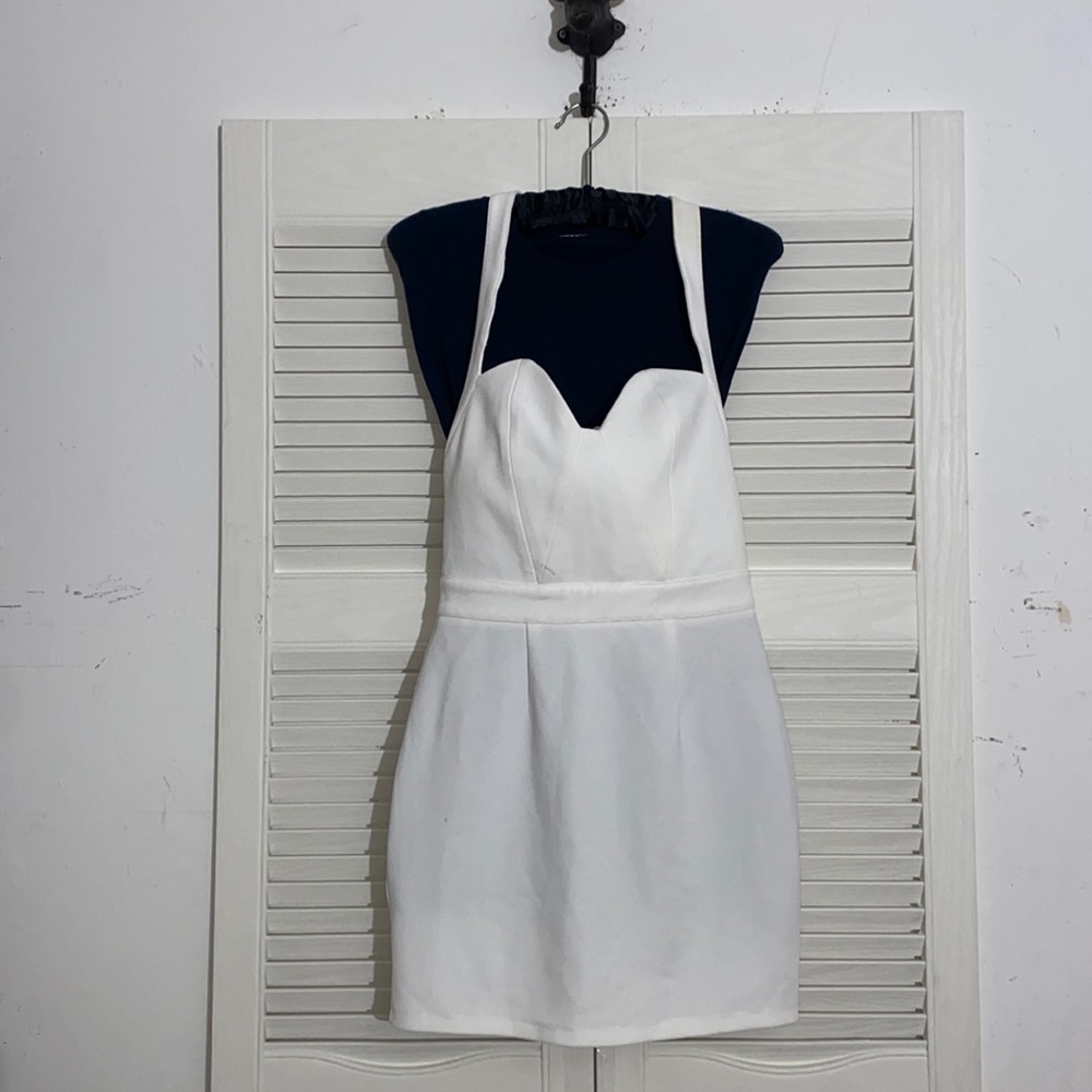 Toby White dress with chain and back